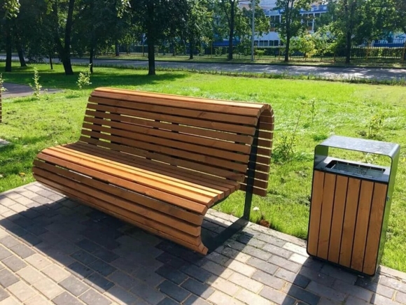Волжский бульвар парк скамейки