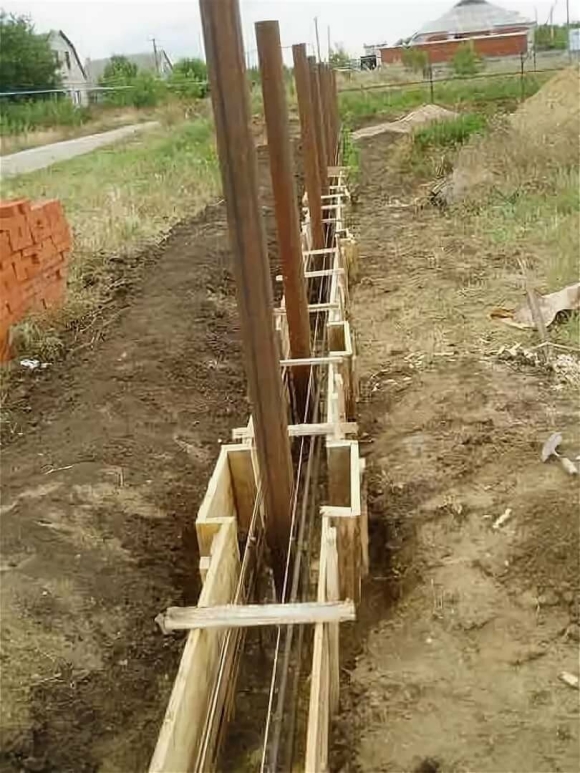 Фундамент для забора