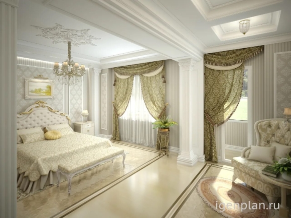 Шикарные спальни в классическом стиле
