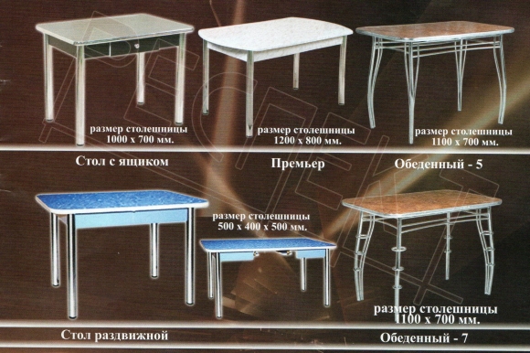 Размер столешницы кухонного стола стандарт