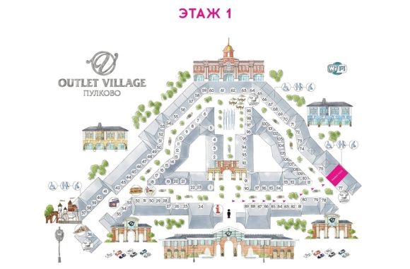 Outlet Village белая дача схема