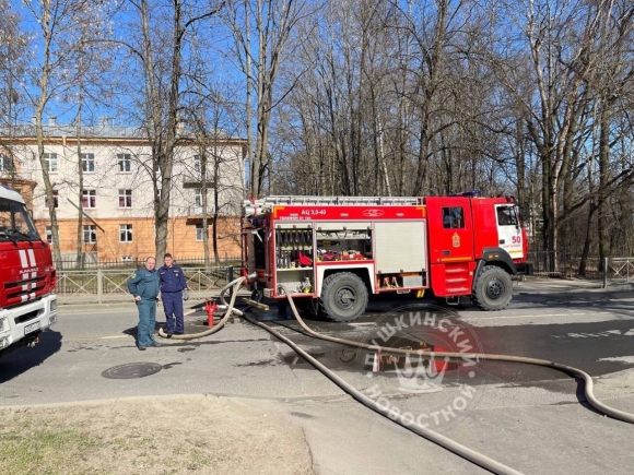 Пожар на Павловском шоссе Пушкин