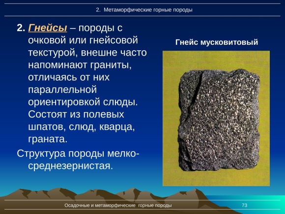 Магматические и метаморфические горные породы