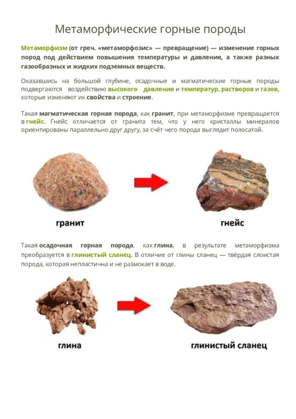 МЕТА морфологические горные породы