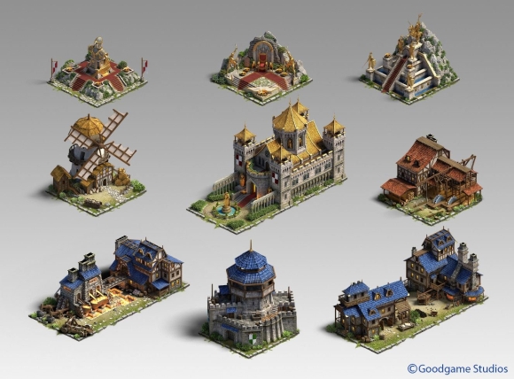 Isometric Castle средневековый город