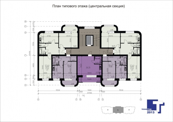 Секционный дом планировка