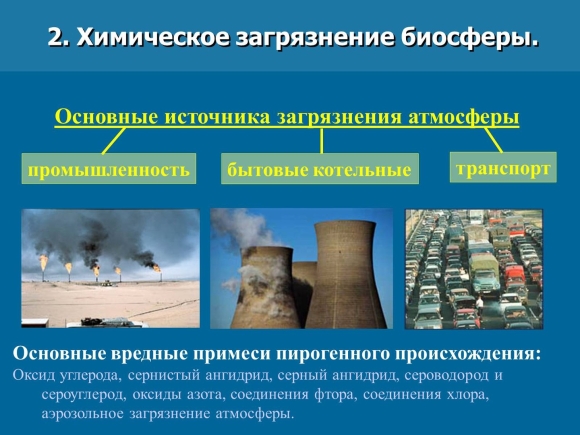 Химическое загрязнение окружающей среды примеры