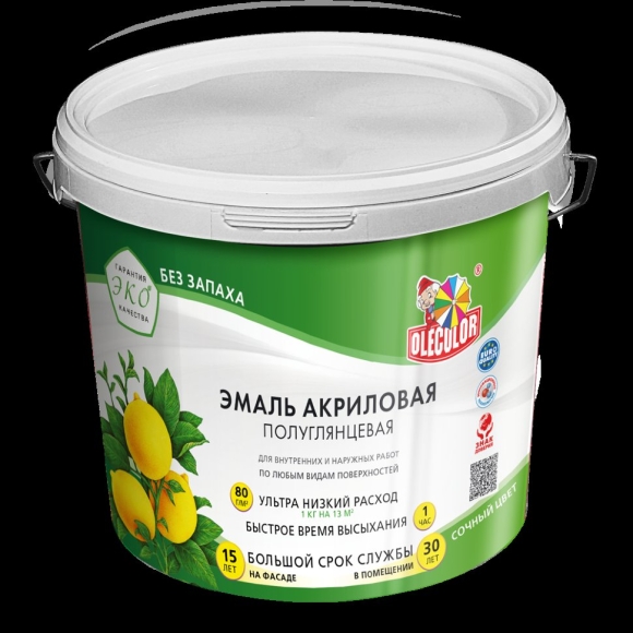 Эмаль акриловая Олеколор полуглянцевая