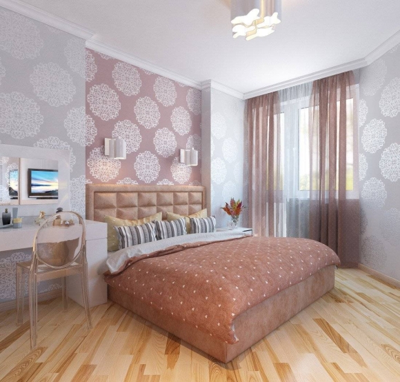 Спальня в пастельных тонах
