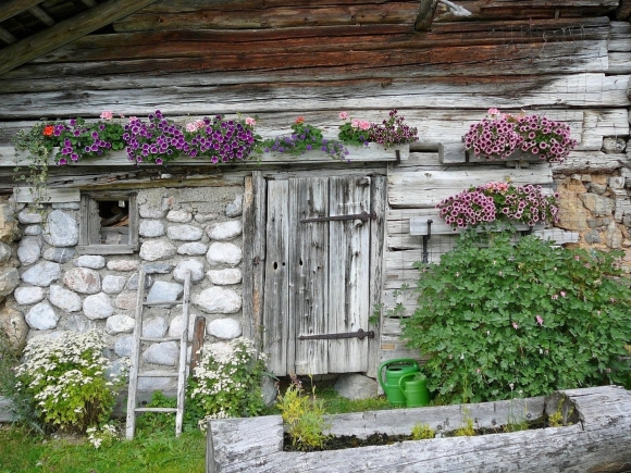 Украсить стену сарая