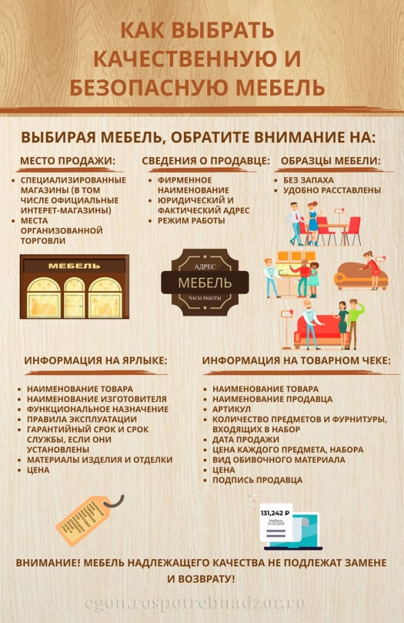 Памятка покупателю мебели