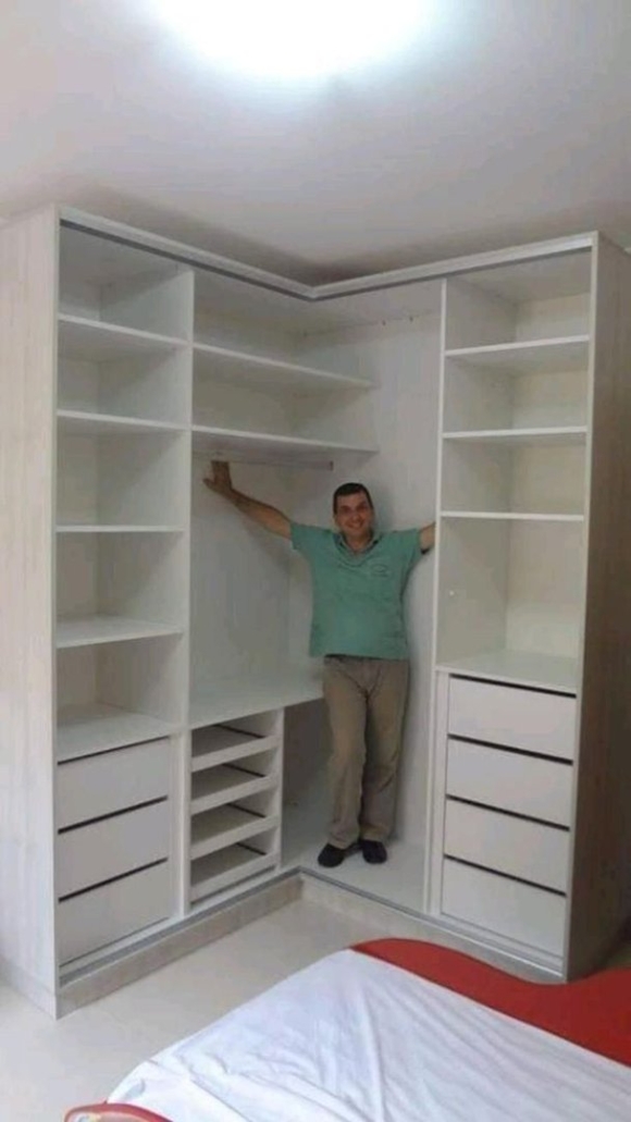 Встроенные угловые гардеробные