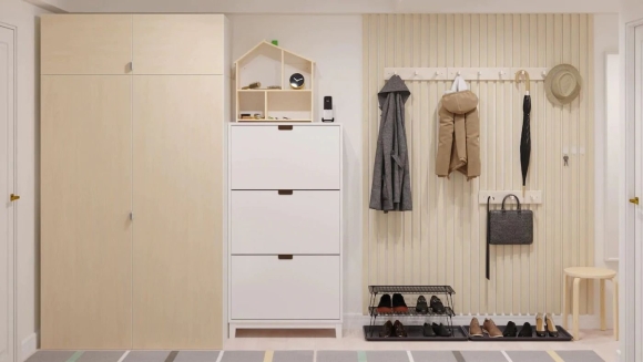 Минималистическая прихожая ikea