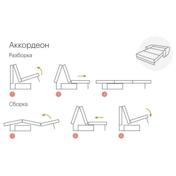 Диван аккордеон механизм раскладывания схема