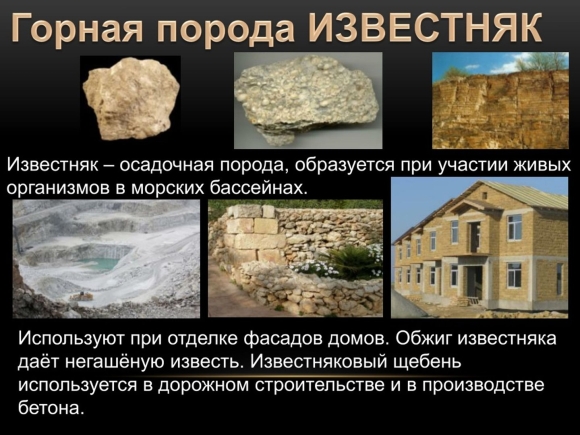 Известняк это минерал или Горная порода