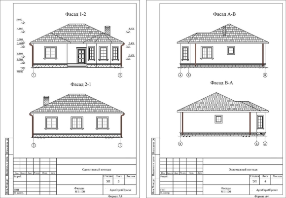 Чертежи домов из газобетона