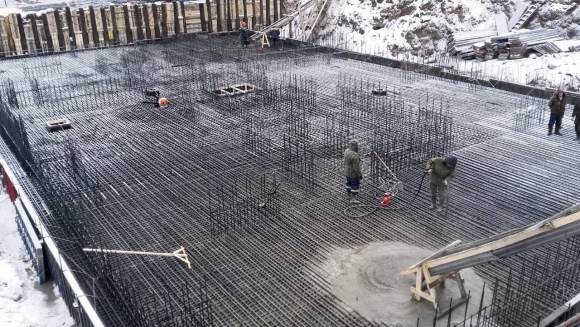Электропрогрев фундаментной плиты