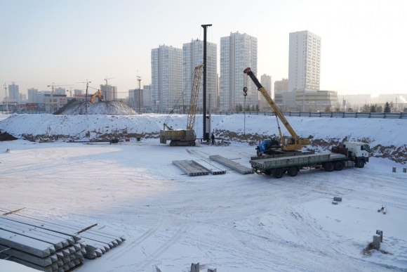 Ход строительства аквапарка в Красноярске