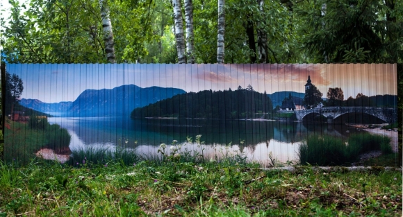 Забор с фотопечатью