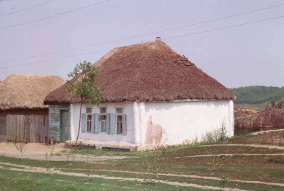 Хата с соломенной крышей Курская область