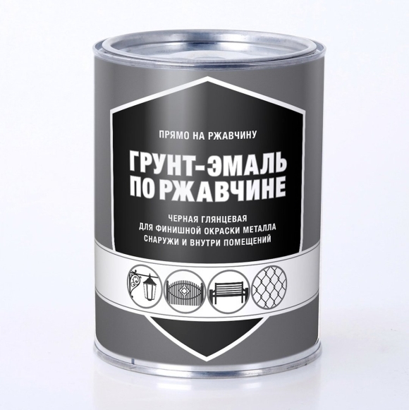 Краска черная грунт эмаль по ржавчине