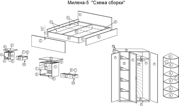 Корсика кровать схема сборки