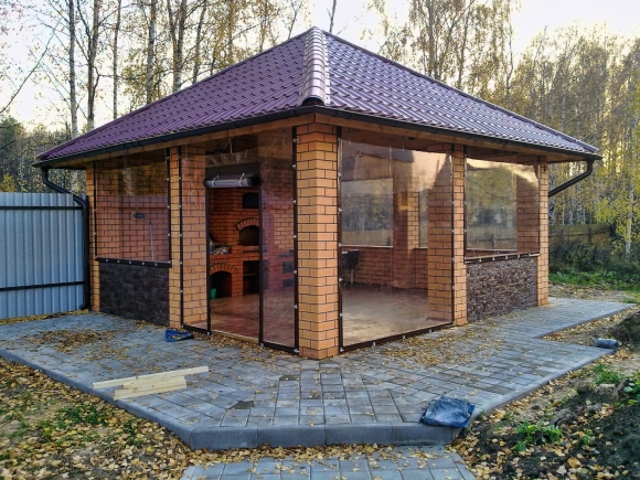 Беседка из кирпича