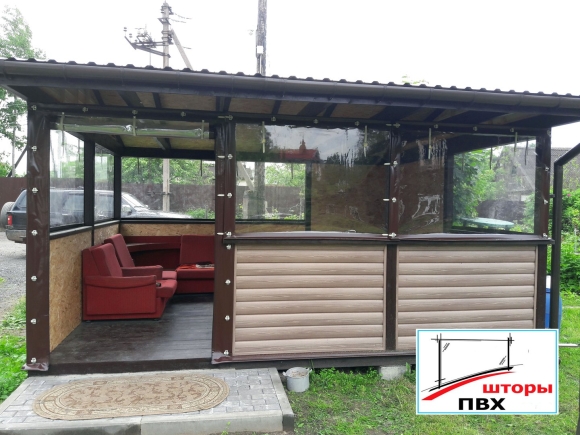 Мягкие окна из ПВХ для беседок и террас в Леруа Мерлен