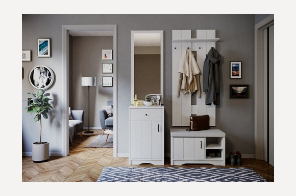Минималистическая прихожая ikea