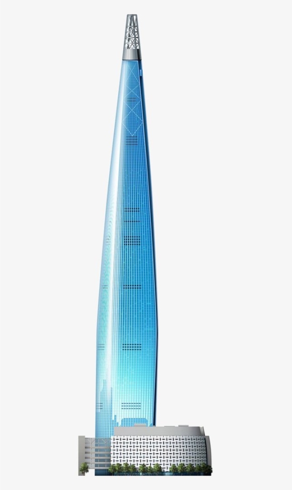 Башня Lotte World Tower силуэт