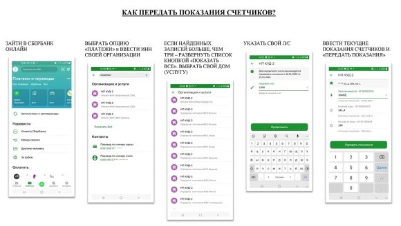 Как передать показания счетчиков через Сбербанк онлайн