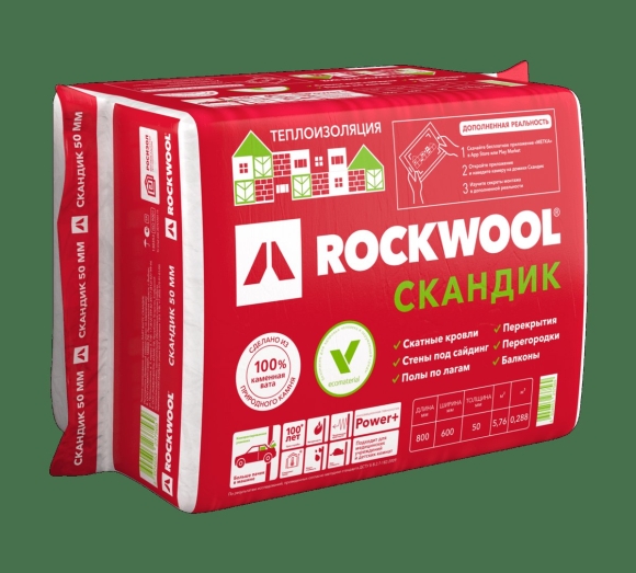 Утеплитель Rockwool Лайт Баттс Скандик