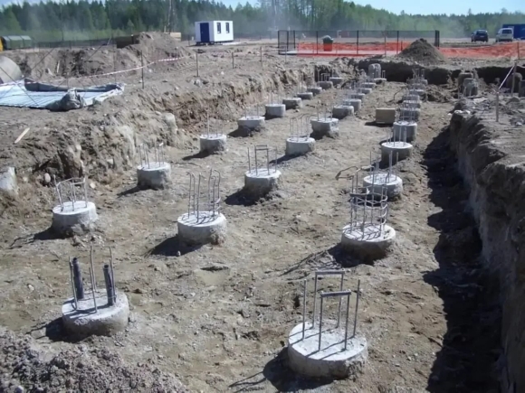 Фундамент на буронабивных сваях