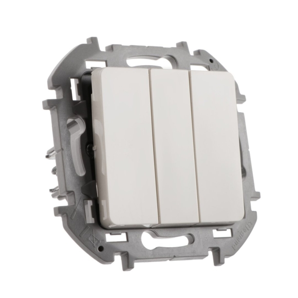 Legrand Inspiria переключатель двухклавишный слоновая кость