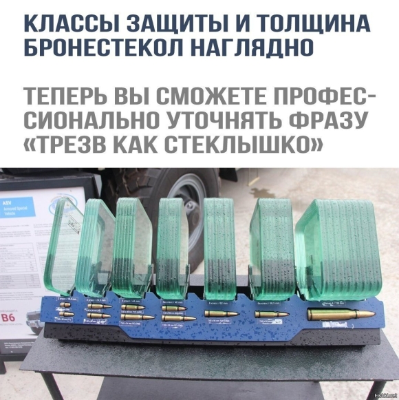 Бронированное стекло в разрезе