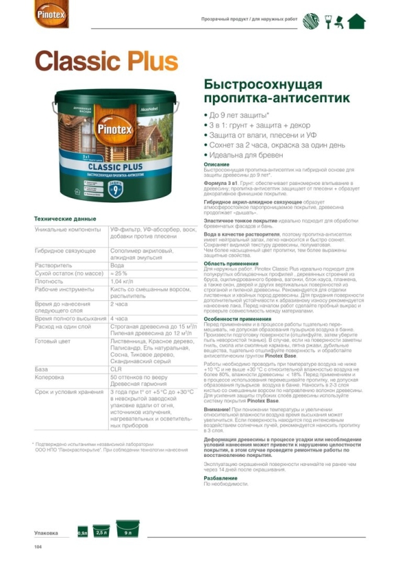Антисептик Classic Plus Pinotex