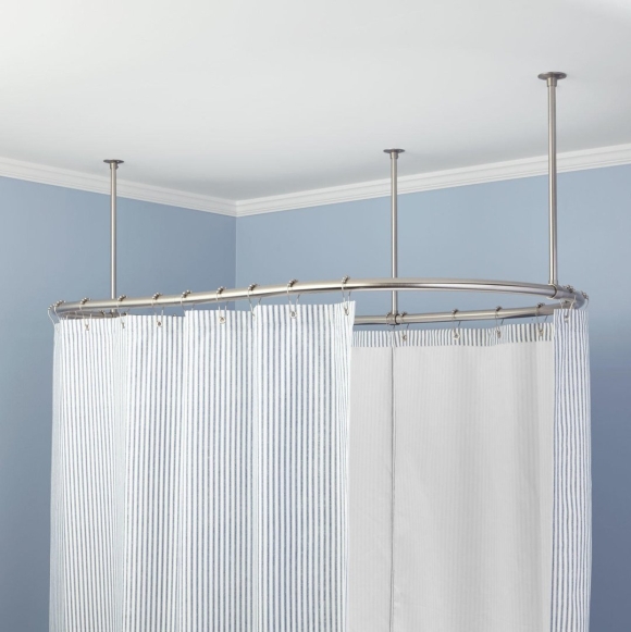 Угловой карниз для ванной комнаты Corner Shower Rods Kit