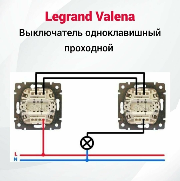 Проходной переключатель Легран Валена