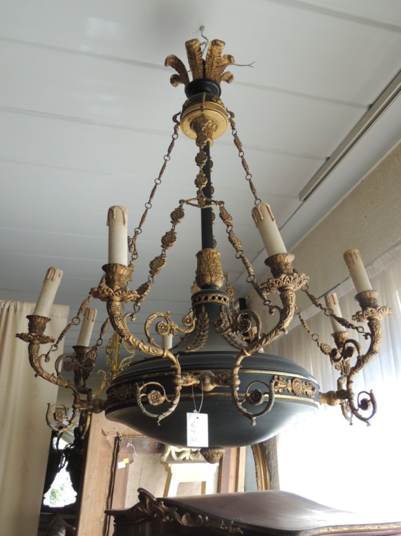 Бронзовая люстра сталинский Ампир