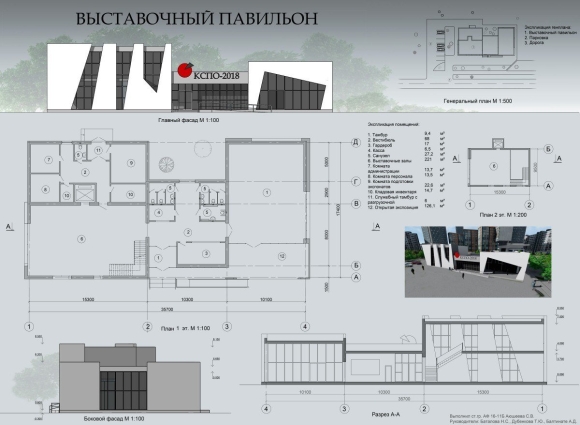 Выставочный павильон планировка