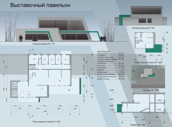 Выставочный павильон проект архикад