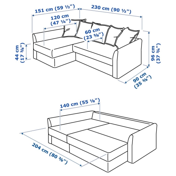 Угловой диван ikea ФРИХЕТЭН