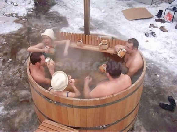 Японская баня бочка фурако