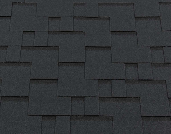 Гибкая черепица ROOFSHIELD премиум Модерн бархатно черный