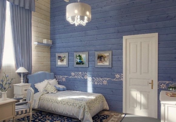 Tikkurila голубой имитация бруса