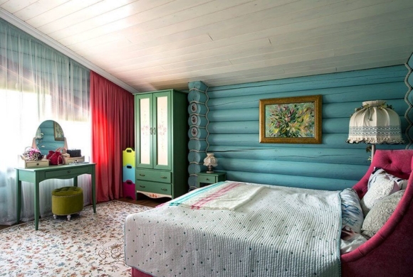 Tikkurila голубой имитация бруса