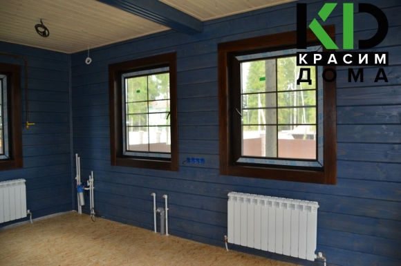Tikkurila голубой имитация бруса