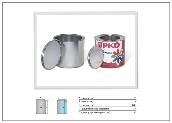Размер банки с краской