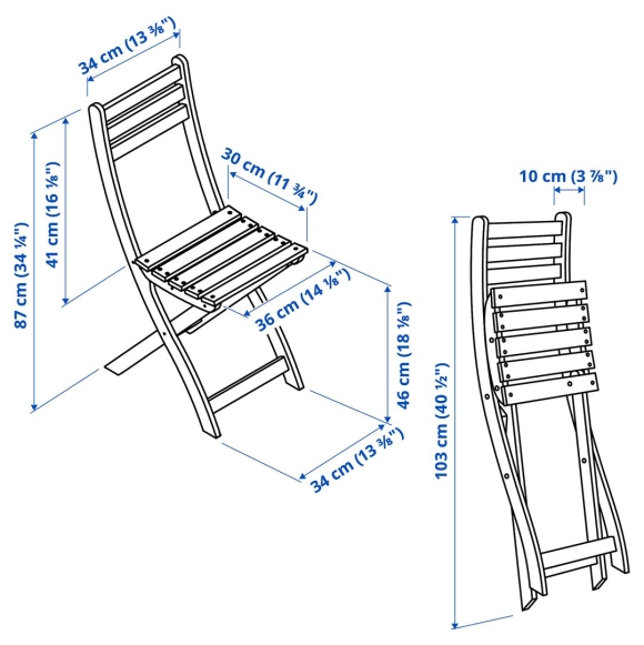 Стул складной ikea АСКХОЛЬМЕН
