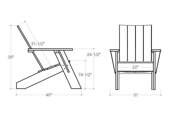 Кресло Modern Adirondack Chair